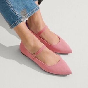 Rothy’s The Point Mary Jane Flats Shoes in Tulip Pink Women’s Size 5.5 - NWOB